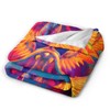 LUYIMAX Funny Fire Burning Rising Phoenix Bird Flannel Plush Throw