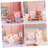 SUPVOX 8Pcs Cute Animal Figurines for Desktop Decoration Adorable Miniature
