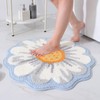 Bathroom Rug Mat, Cute Round Flower Bath Mat with Soft