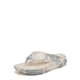 Vionic Unisex-Adult Tide X Thongs Flip-Flop, Cream/Vintage Blue, 14 Women/12.5 Men