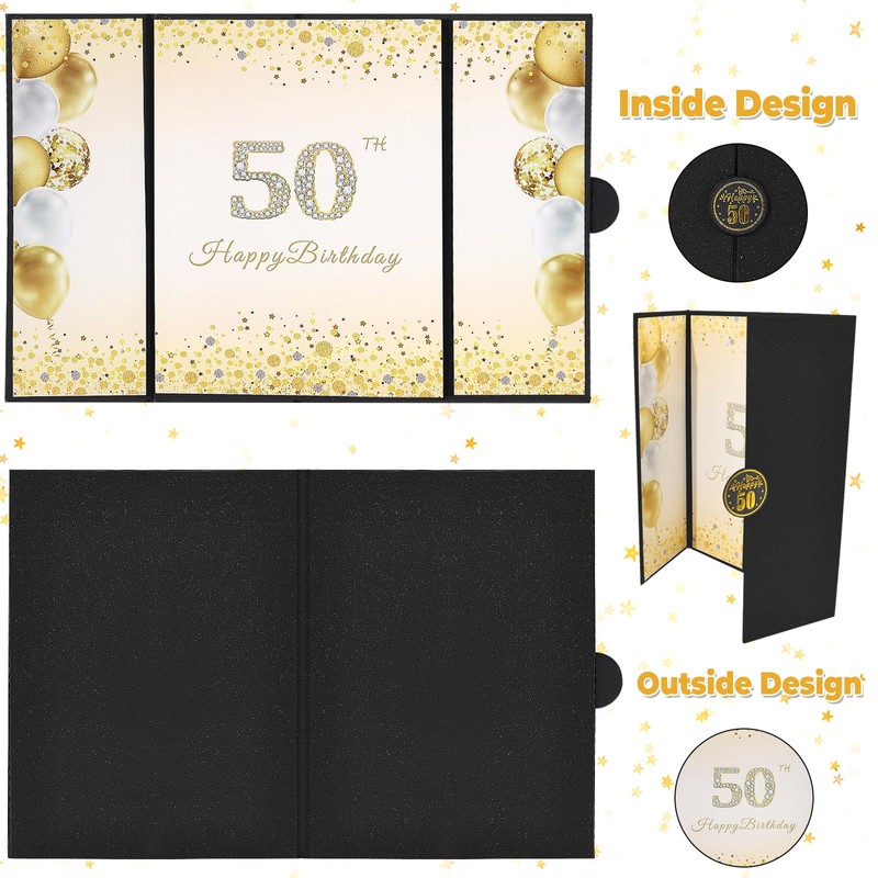 Gold 50th Birthday Party Decorations for Men Women, Back in