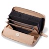 CHAMESH Women's Long Wallet, Genuine Leather, Garcon, Coin Through, Skimming,
