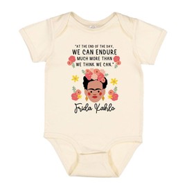 TATY Kids Frida Kahlo Quote Baby Infant One Piece Bodysuit 6 Months Natural