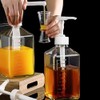 Pump Dispenser,2 Pcs Refillable Clear Plastic Press Pump Bottle 4CC