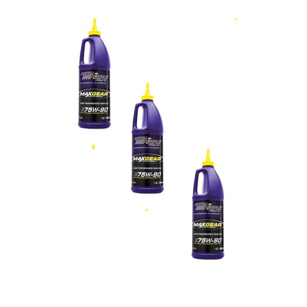 Royal Purple 01300 Set of 3 Max Gear 75W-90 Oil 1-Quart Bottles
