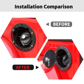 RT-TCZ - Tapón de llenado de combustible para puerta con bloqueo de gasolina, accesorios para Jeep Wrangler JK y Unlimited Sport Rubicon Sahara 2007-2017, color negro