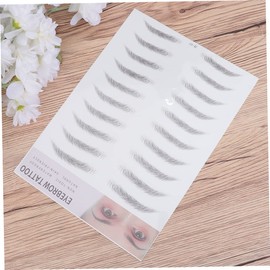 BIUDECO 2pcs Imitation Eyebrow Stickers Spoolies Brow Stencils for Eye Makeup Brow Pen Tool Easy to Apply Lasting