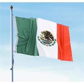 LOT OF 2 MEXICAN FLAG 3 X 5 FEET WITH BRASS GROMMETS 36" X 60" IN/OUTDOOR FLAGS