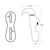 Shepps GNARWALL Concealed Acrylic Surfboard Wall Mount - For Shortboard,