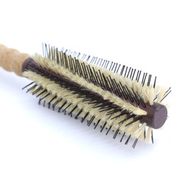 TRENFI S Series Round Hair Brush with Boar Bristle and Nylon Pins, Wooden Handle, Professional Styling (S2 Pro)