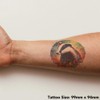 'Colourful Badger With Wild Flowers' Temporary Tattoo - Water Resistant,