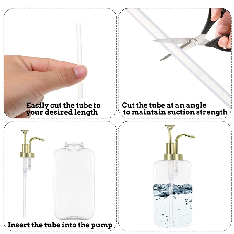 Soap and Lotion Dispenser Pump Replacement, ABS Material Gold Gloss