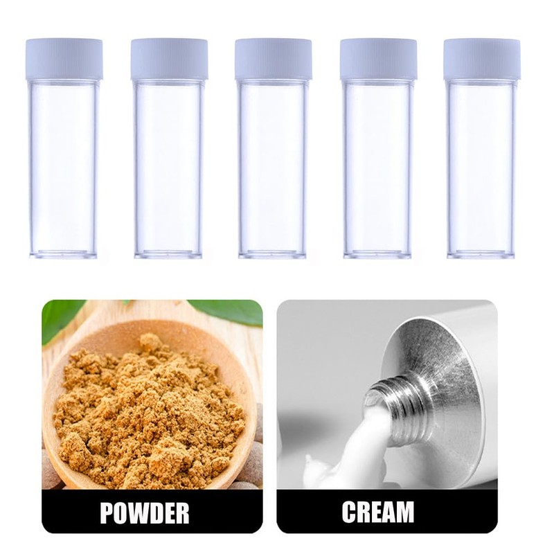 12PCS 25ML Plastic Test Tubes with Screw Caps Sample Bottles