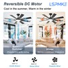 LSPMKE Ceiling Fans with Lights, 52 Inch Ceiling Fan with