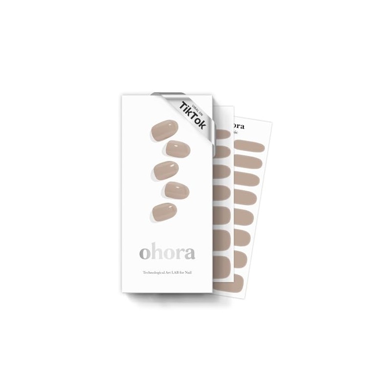 ohora Semi Cured Gel Nail Strips (N Cream Beige) -