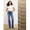 Tallemon Tall Women's Bootcut Jeans Curvy Mid-Rise Stretchy Denim Pants