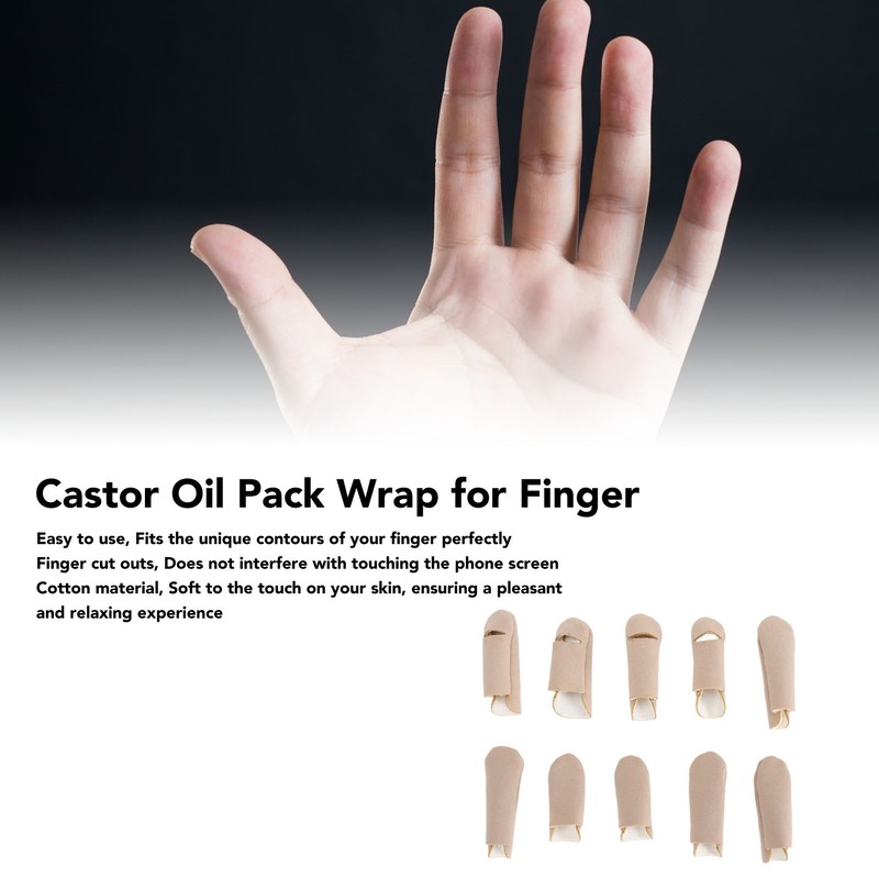 10pcs Castor Oil Pack Wrap for Finger Soft Cotton Breathable