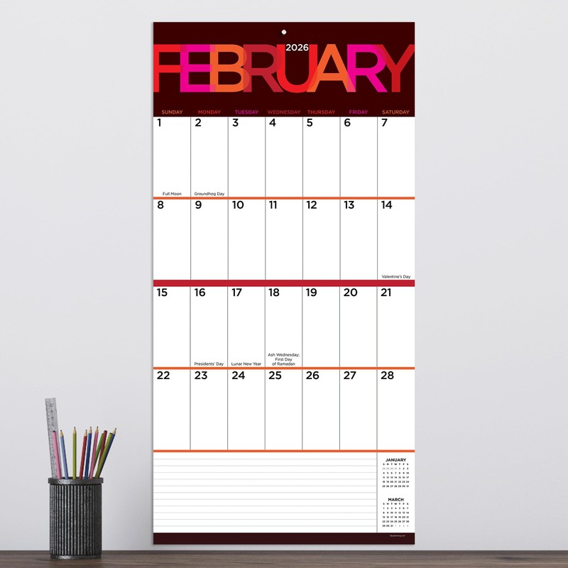 2026 Big Print Wall Calendar