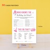 UHADRE Who Knows The Birthday Girl Best Game-Set of 30,