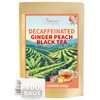 TeeLux Decaf Peach Ginger Black Tea, Decaffeinated Black Tea Flavored