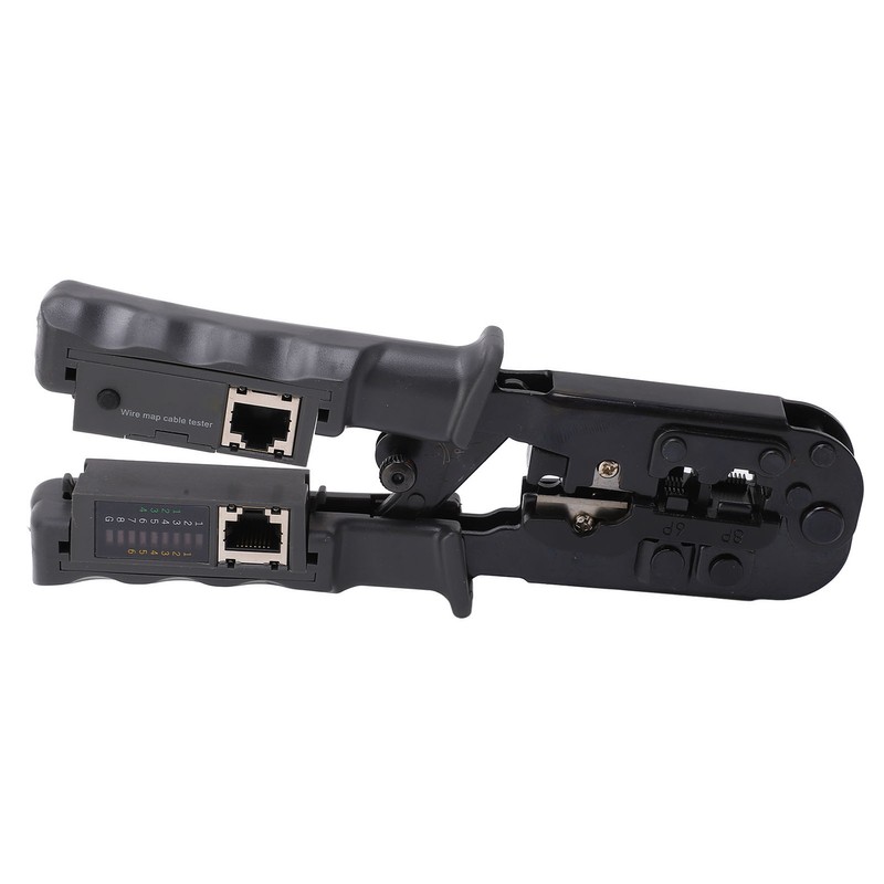 Ratcheting Modular Data Cable Crimper Wire Stripper Cutter 4P 6P