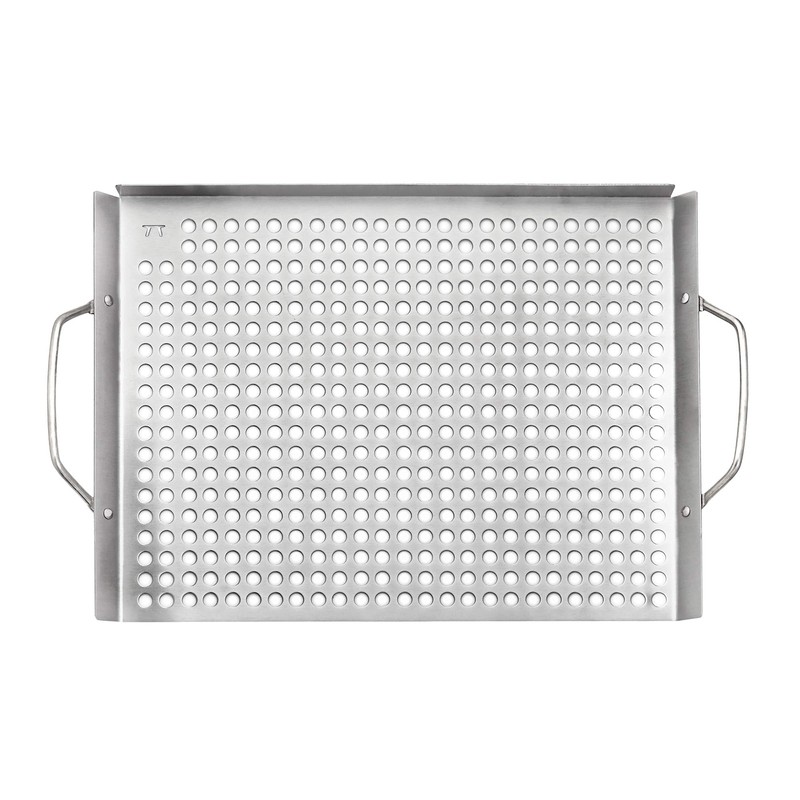Outset 76632 Stainless Steel Grill Topper Grid, 11"x17" BBQ Tray