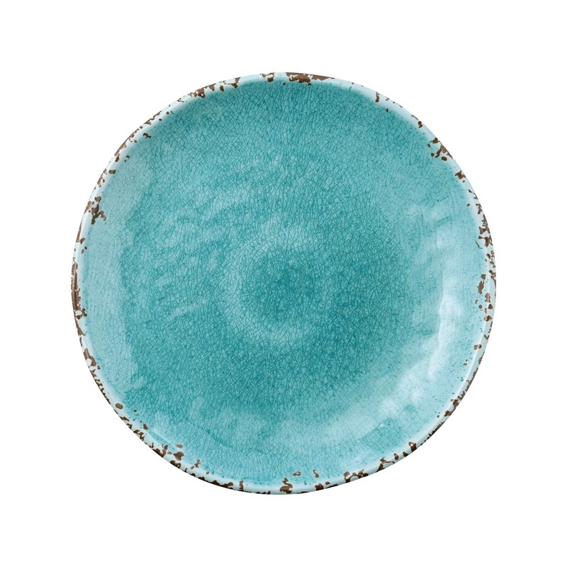 UPware 4-Piece Crackle 6 Inch Melamine Serving Plates/Appetizer Plates/Dessert Plates,