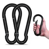 KINLINK 2 Pack Black Carabiner Clip, 7 inch Heavy Duty