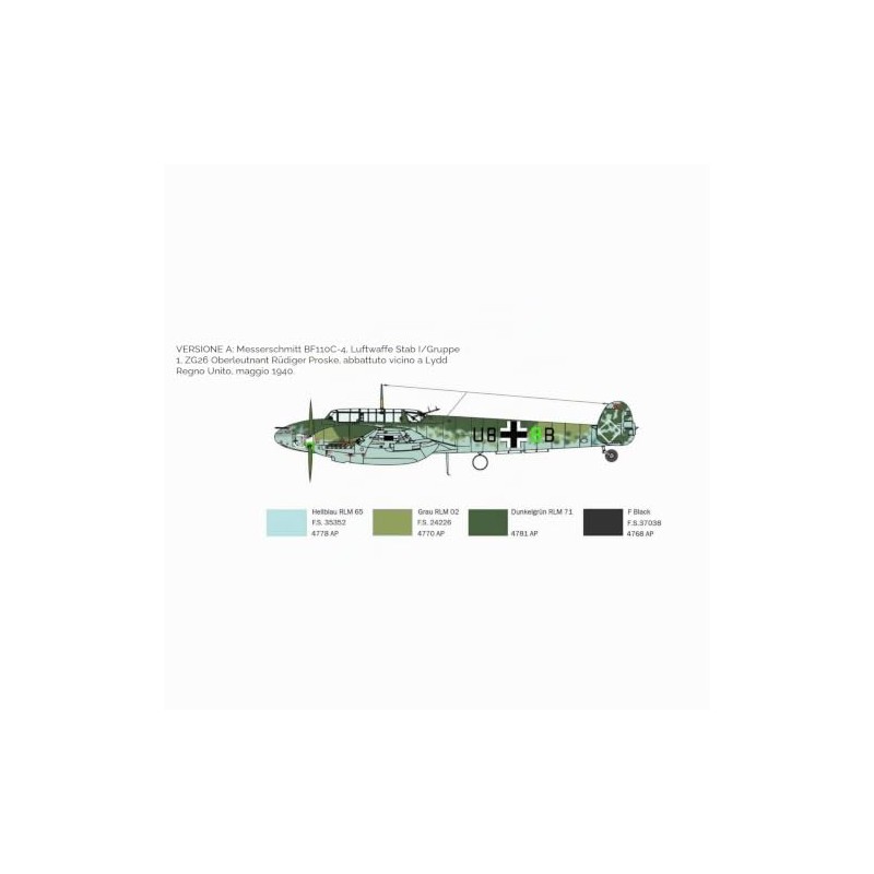 Italeri 0049 1:72 DT. BF-110 C-3/C-4 Zerstörer - modellismo, kit,