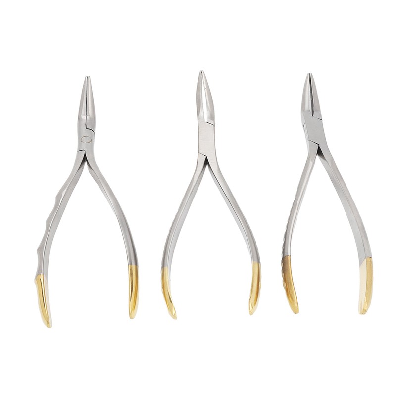 3pcs Dental Residual Teeth Fragments Extraction Pliers Stainless Steel Residual