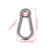 CNBTR 50mm Silver M5 Spring 304 Stainless Steel Snap Hook