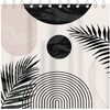 Avezano Mid Century Abstract Shower Curtain Modern Minimalistic Home Bathroom
