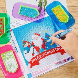 6 Pieces Anti-Slip Tools Sticky Mat for 5D Diamond Art Painting, 5.6 x 3.3 Inch Non-Slip Universal Gel Pad for Diamond Painting Accessories for Kids or Adults