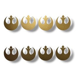 Rebel Alliance 1 x1 Die-Cut Vinyl Decal Sticker Set, 8 Pack, for Cars, Laptops, Bottles, Phones (Gold Metallic)