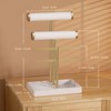 Josmimic Jewellery Organiser with 3 Levels - White Jewellery Stand
