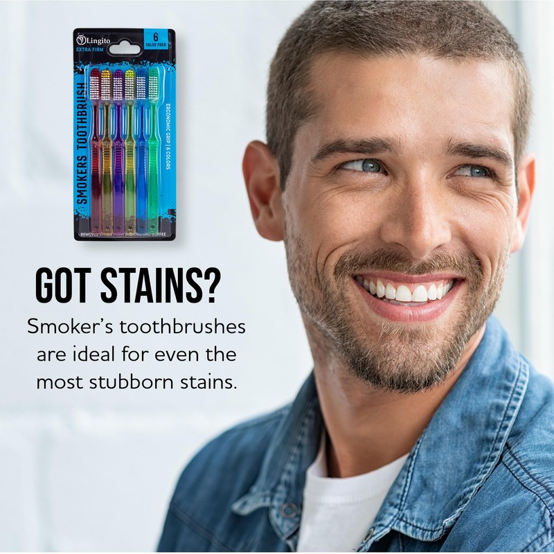 Extra Firm Toothbrush Set for Adults or Smokers Travel Toothbrush