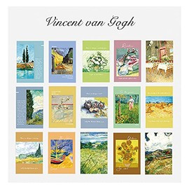 Van Gogh Monet Matisse Seurat Vintage Postcards Greeting Cards Art Printing with Mailing Side for Mailing Business Christmas Holiday Birthday Postcards (Van Gogh 1)