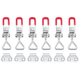 Gasea 6 Packs Adjustable Toggle Clamps, 100KG/ 220lbs Holding Capactity Quick Latch Catches Hasp for Case Box Trunk Cabinet Boxes