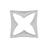 Little Pretty Nail Art Parts, Square Flower Squash, Silver, 10 Pieces