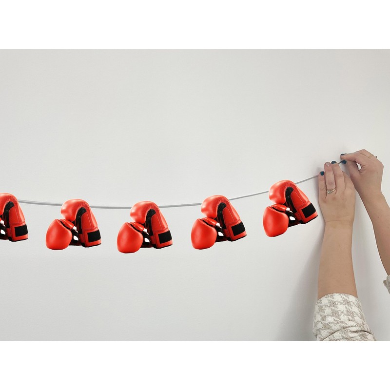 AK Giftshop Boxing Gloves Bunting Party Decorations - 12pcs /