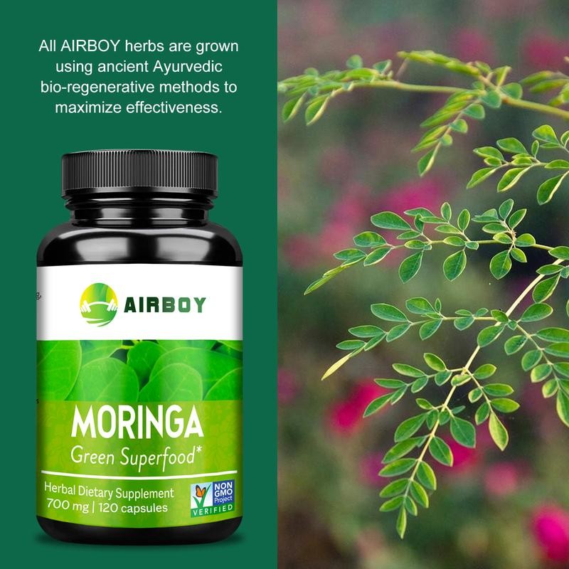Moringa Herbal Dietary Capsules - Energy and Immune Support-60 capsules