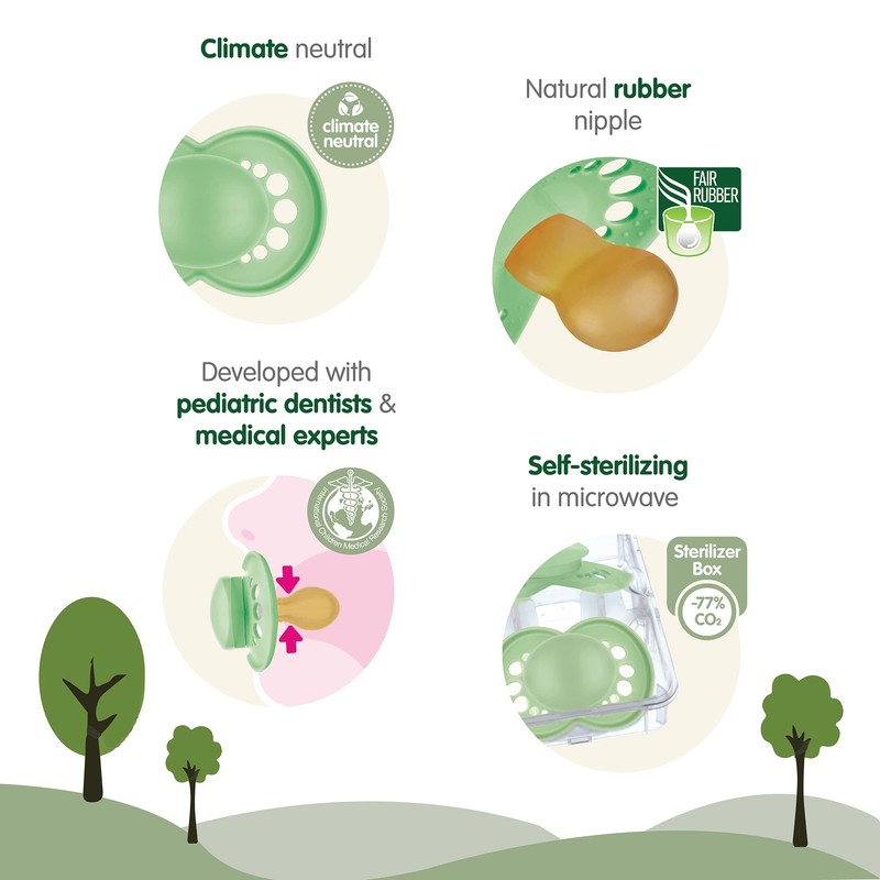 Pacifier, 6-16 Months, Original Pure, Boy 2-Pack