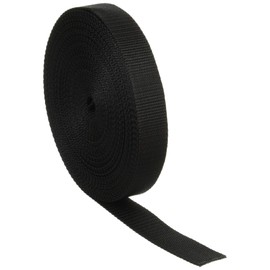 Esco Belt 0.8 x 0.05 inch (20 x 1.2 mm) / 32.8 ft (10 m) Flat Weave (PP, Black)