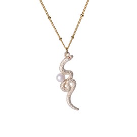 Palnart Poc: Serpence Necklace NE488, Pewter