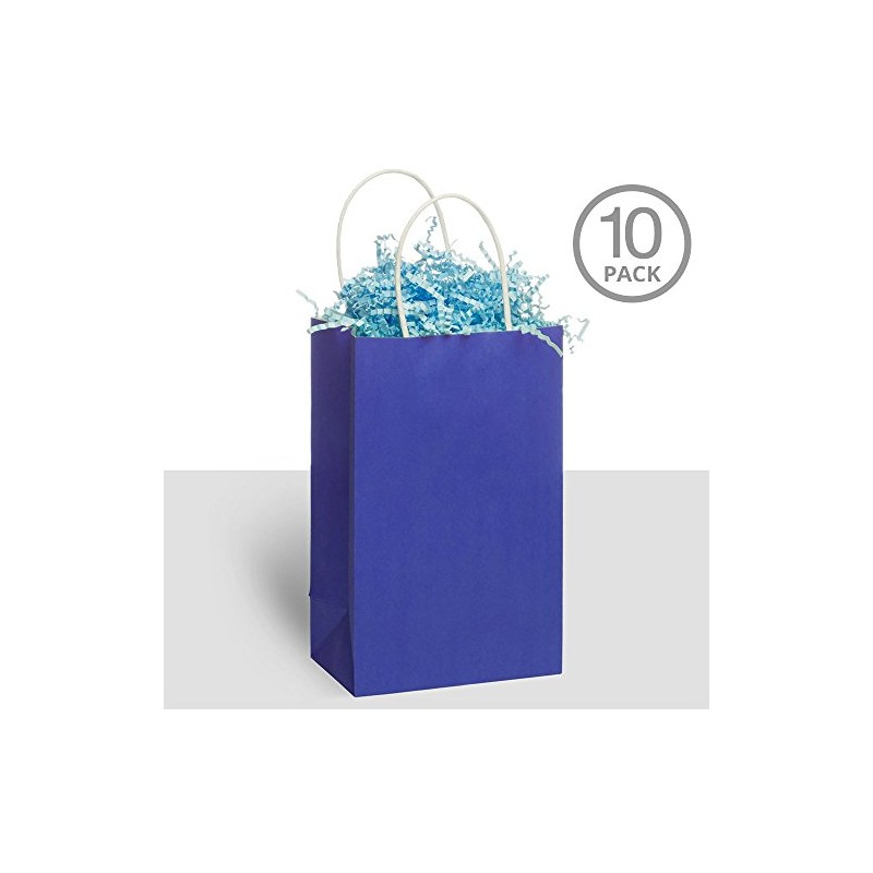 Elegant Bright Royal Blue Cub Paper Bag Value Pack (8.5"