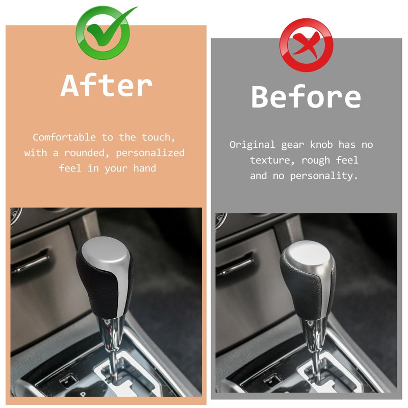 VKGUG Black Silver Gear Shift Knob Shifter Compatible with Toyota