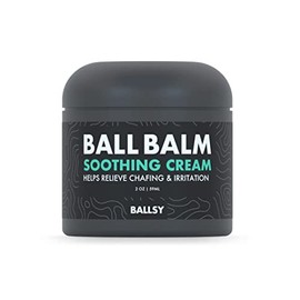 Ballsy Crema calmante de bálsamo para ingle, hidratación profunda para piel irritada, seca o irritada, para zona de la ingle, tamaño conveniente 2 onz