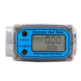 Mini Digital Turbine Flowmeter Diesel Fuel Flow Meter 10‑200L 1" NPT