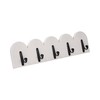 Sagebrook Home White 24" Wall Hooks - Elegant 5-Arch Design,