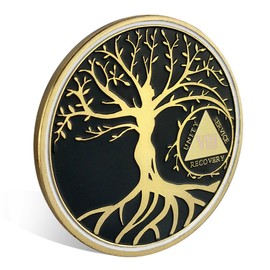 8 Year Sobriety Chip Tree of Life Sobriety Coin AA Coins and Medallions Sobriety Gifts for Men Women Addiction Recovery Gift(Year Ⅷ)